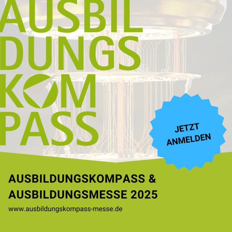 Das Cover mit dem Schriftzug "Ausbildungskompass" in Grün