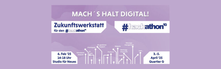 Vom 3. bis 5. April findet der Hackathon10 im Quartier G in Ingolstadt statt.