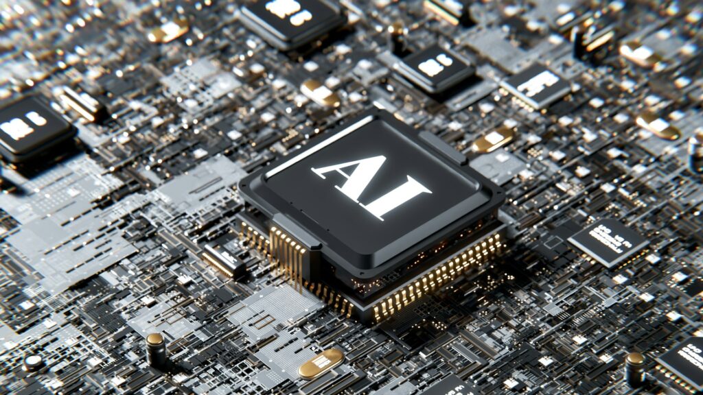 Compiterchip mit den Buchstaben AI
